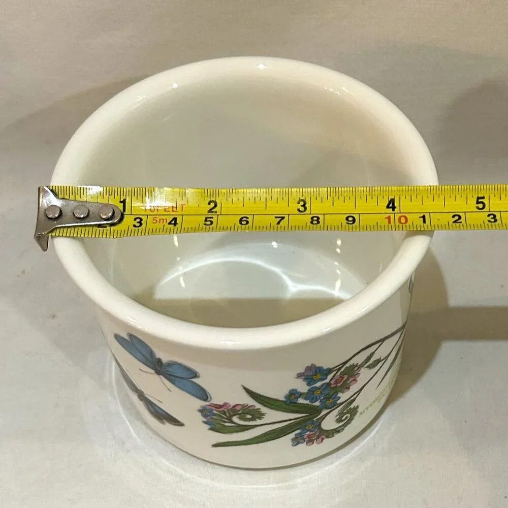 Portmeirion Botanic Garden Ceramic Crock Jar Planter Forget Me Not
